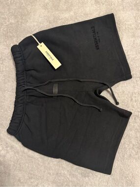Essentials Women's Black Athletic Fleece Shorts